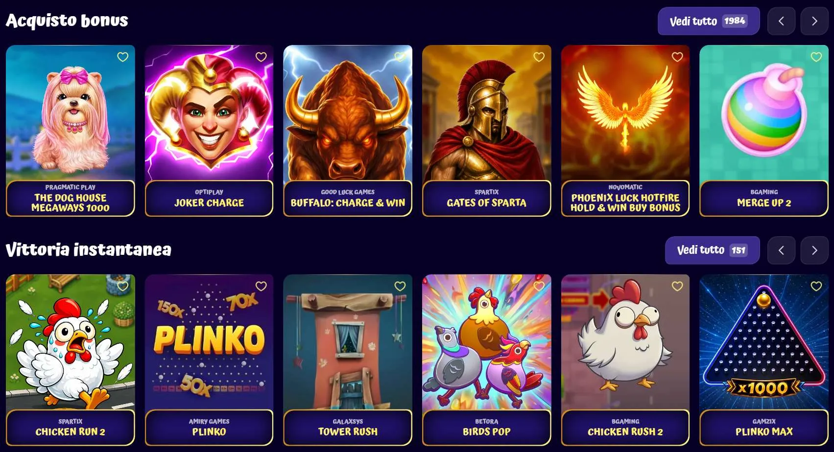Giochi e slot Spingranny Casino
